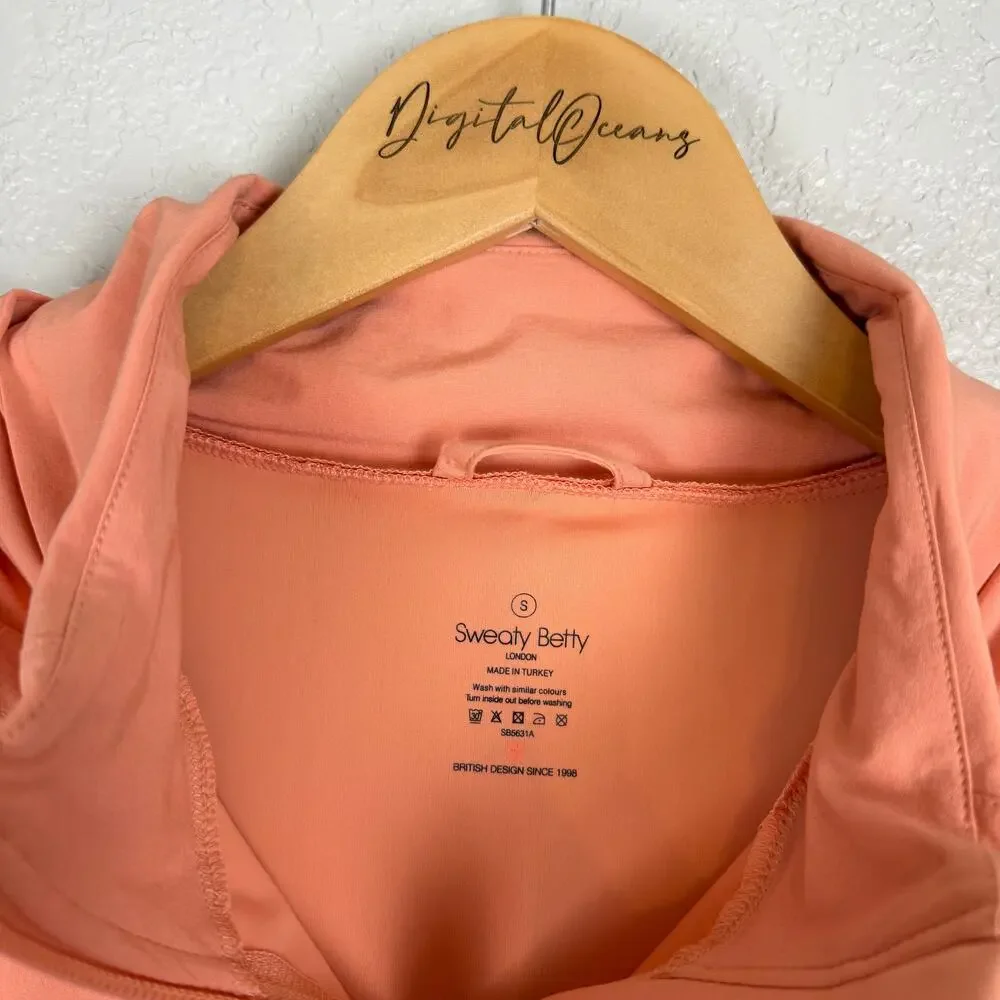 Sweaty Betty Fast Track Running Jacket, Nectarine Orange (Peach, Coral) S